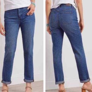 SOFT SURROUNDINGS NWT THE ULTIMATE 5 POCKET STRAIGHT VINTAGE JEANS CHEYANNE WASH
